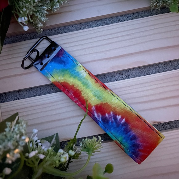 Tie Dye Key Fob Wristlet - Picture 2 of 3